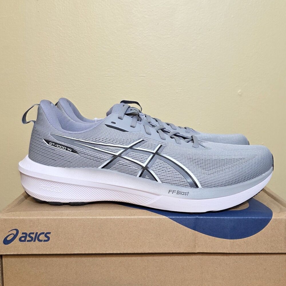 ASICS GT-1000 14 Extra Wide Running Shoes Grey 1011C076-020 Men's Size 12.5 4E